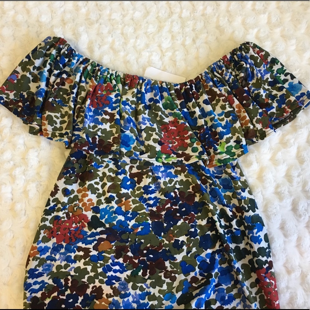 24 7 Comfort Apparel Off Shoulder Dress